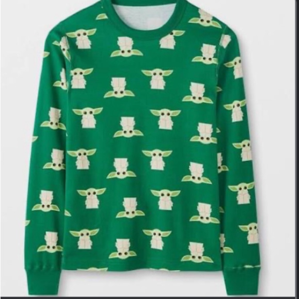 New: Hanna Andersson Star Wars Grogu Baby Yoda Pajama Adult small top & bottom